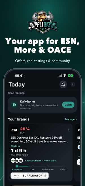 Suppligator-appen: erbjudanden på kosttillskott från ESN, More Nutrition och OACE i mobilen