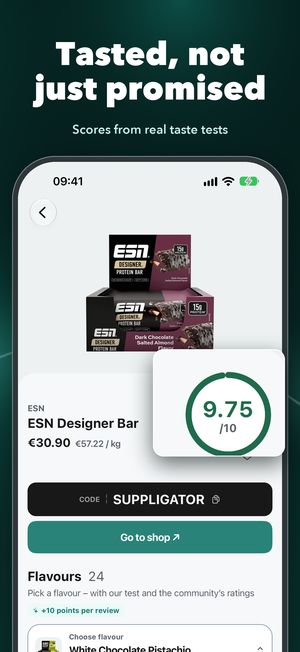 Score från smaktester och community-betyg i Suppligator-appen