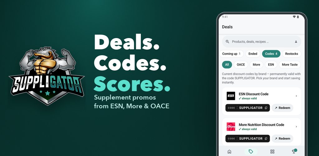More Nutrition-, ESN- och OACE-app: alla erbjudanden, koder och restocks i en app